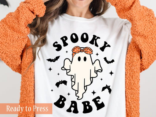 Spooky Babe Girl Ghost - Ready to Press DTF Transfers
