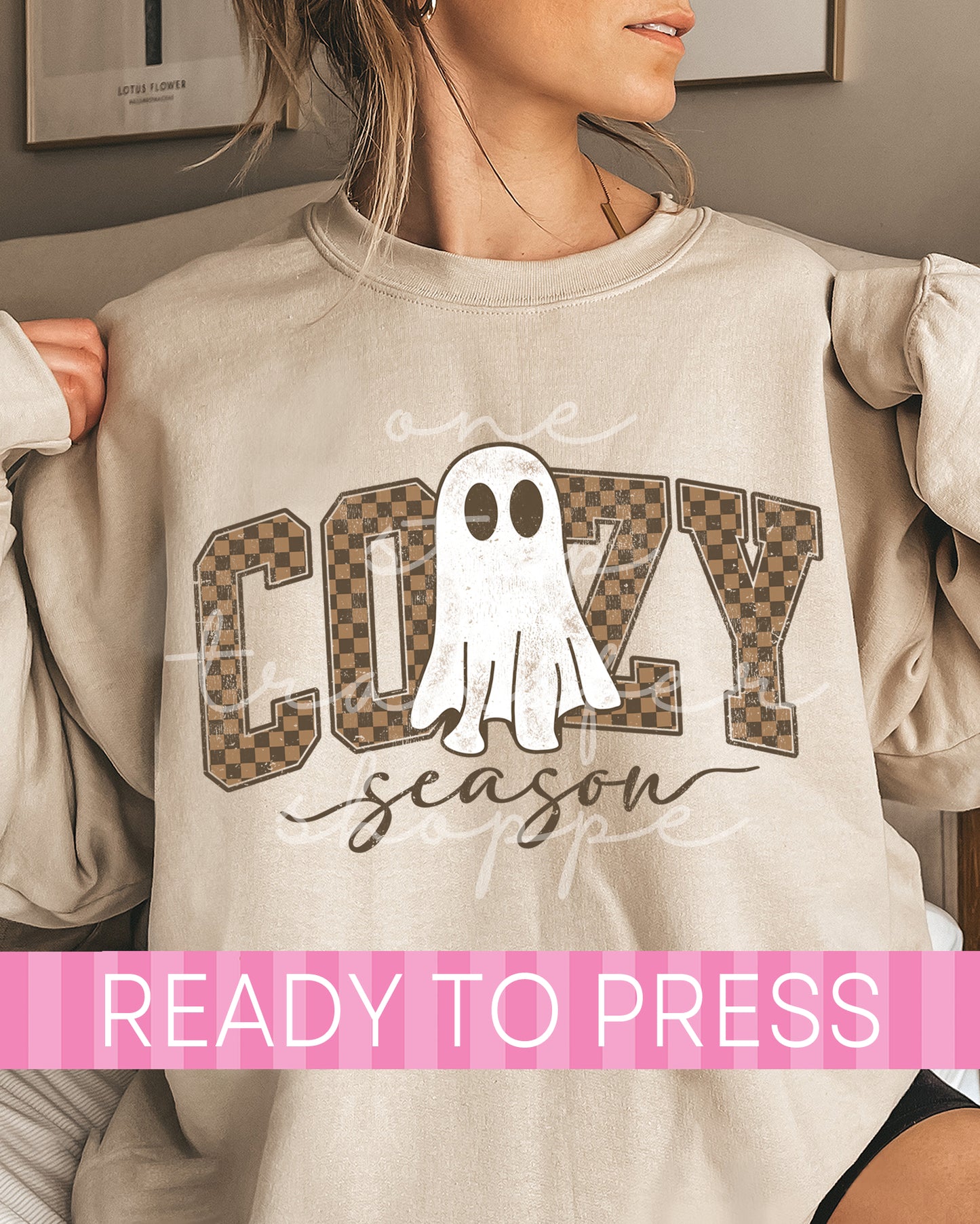 Checker Cozy Season Ghost - Ready to Press DTF Transfers