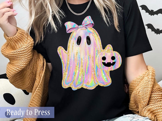 Iridescent Girl Ghost  - Ready to Press DTF Transfers
