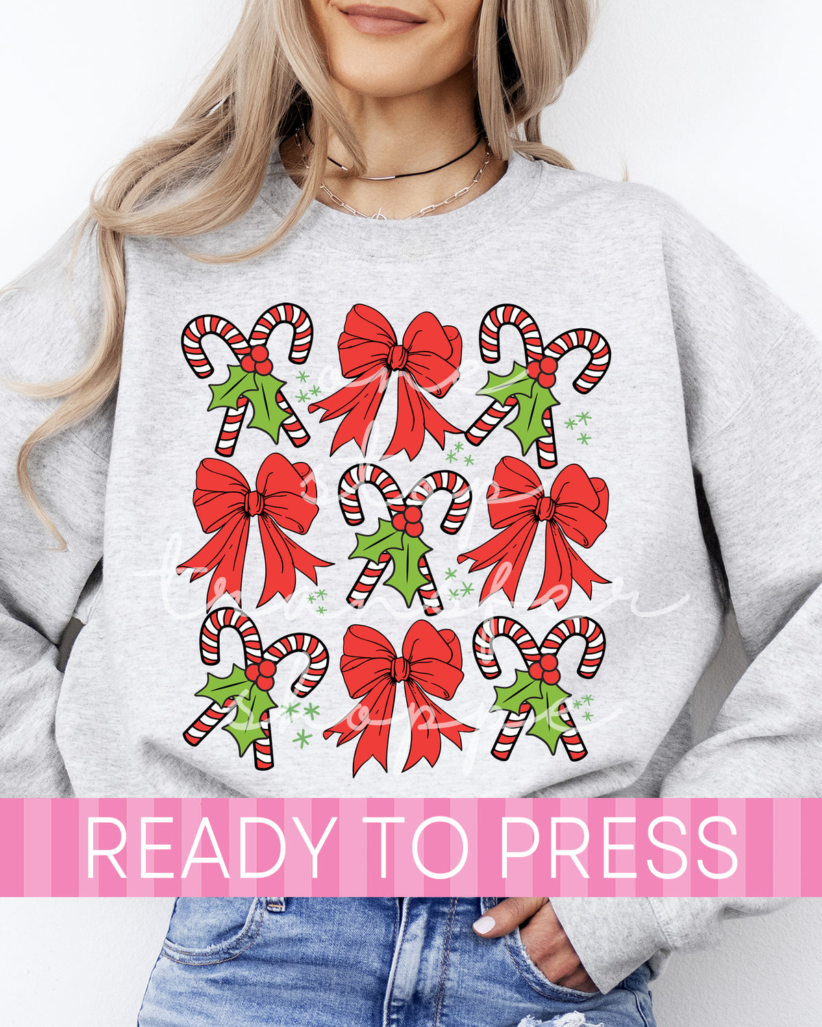 Coquette Candy Canes Collage - Ready to Press DTF Transfers