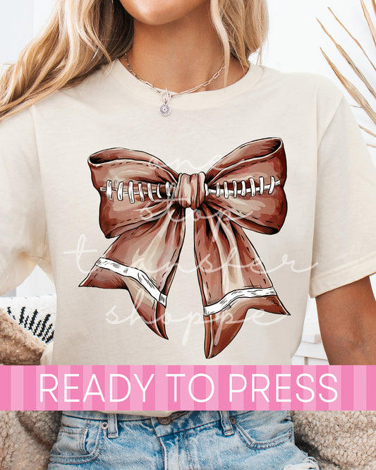 Coquette Football Bow - Ready to Press DTF Transfers