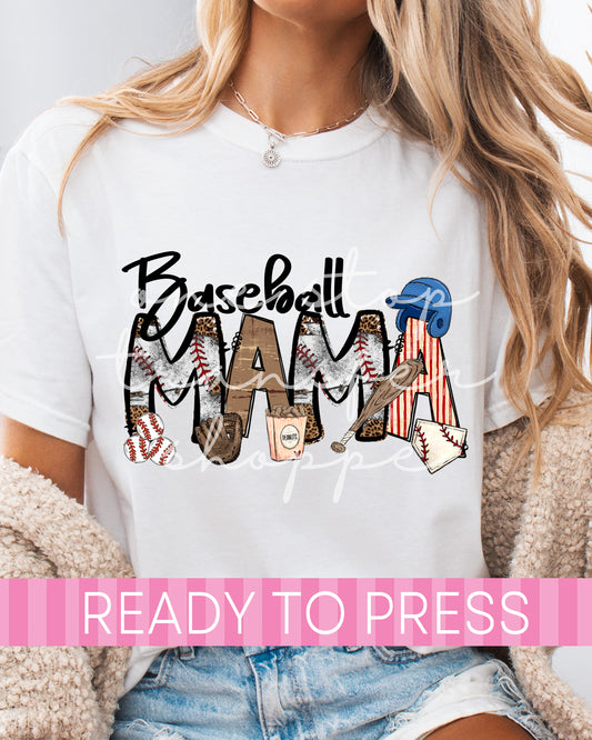 Baseball Mama - Ready to Press DTF Transfers