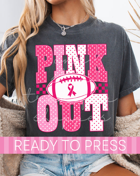 Multi Pink Football Pink Out - Ready to Press DTF Transfers