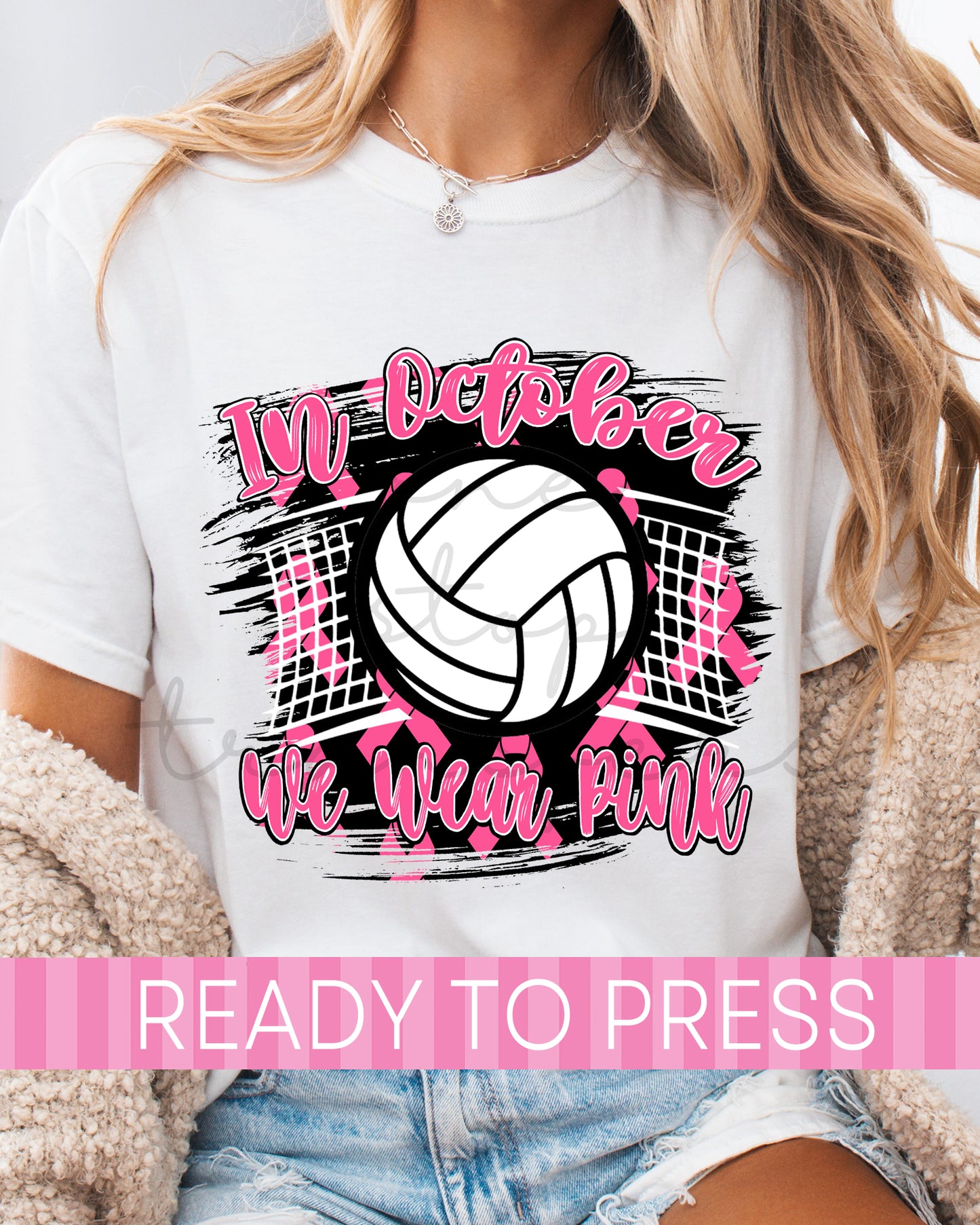 Pink Out Volleyball - Ready to Press DTF Transfers