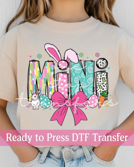 Coquette Easter Bunny MINI - Ready to Press DTF Transfers