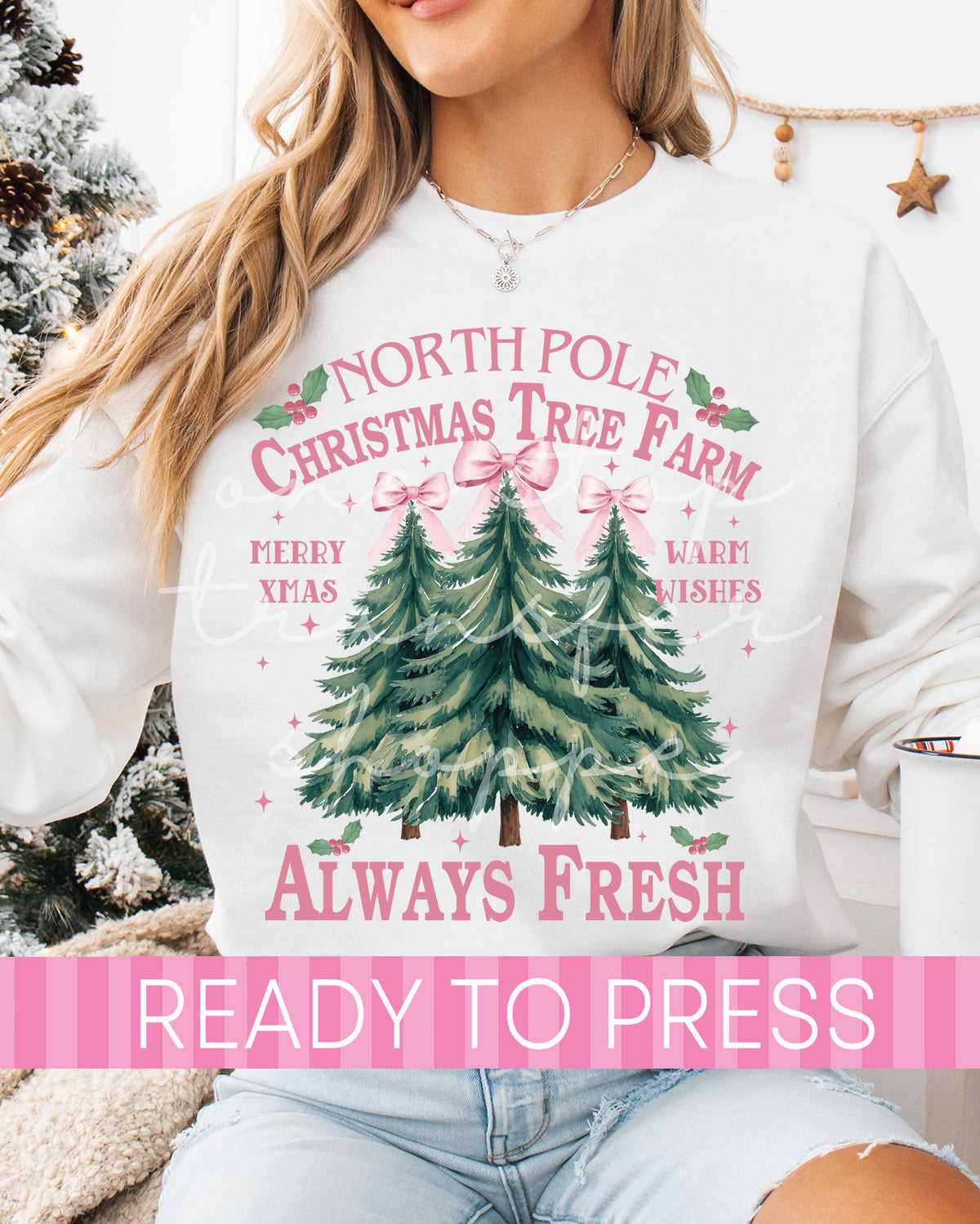 North Pole Christmas Tree Farm - Ready to Press DTF Transfers