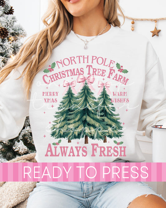 North Pole Christmas Tree Farm - Ready to Press DTF Transfers