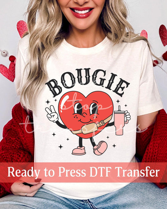 Valentine's Day Bougie Heart - Ready to Press DTF Transfers
