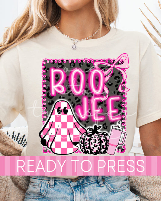Preppy Neon Leopard BOOJEE Ghost - Ready to Press DTF Transfers
