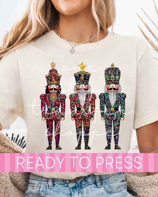 Faux Sequin Elegant Nutcrackers - Ready to Press DTF Transfers