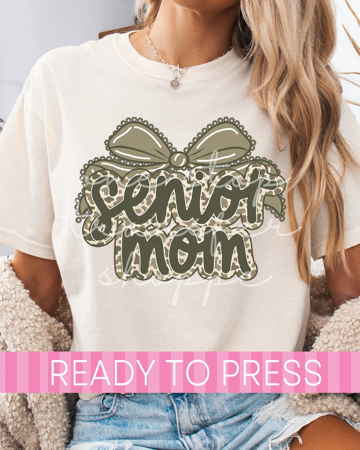 Shabby Chic Lace Coquette Camo Senior Mom - Ready to Press DTF Transfers