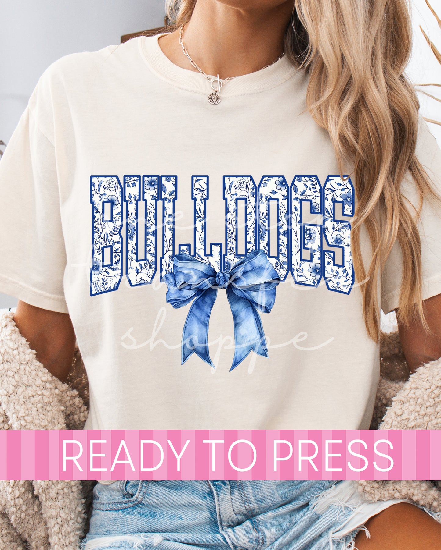 Coquette Chinoiserie Varsity Bulldogs - Ready to Press DTF Transfers