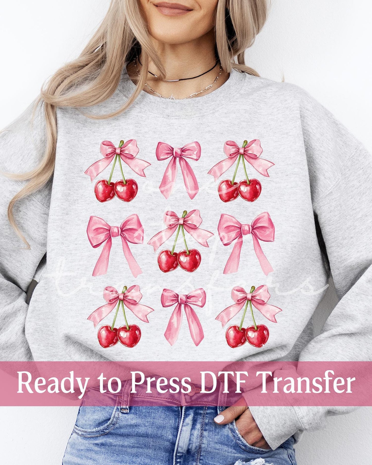Valentine's Day Coquette Cherries Collage - Ready to Press DTF Transfers
