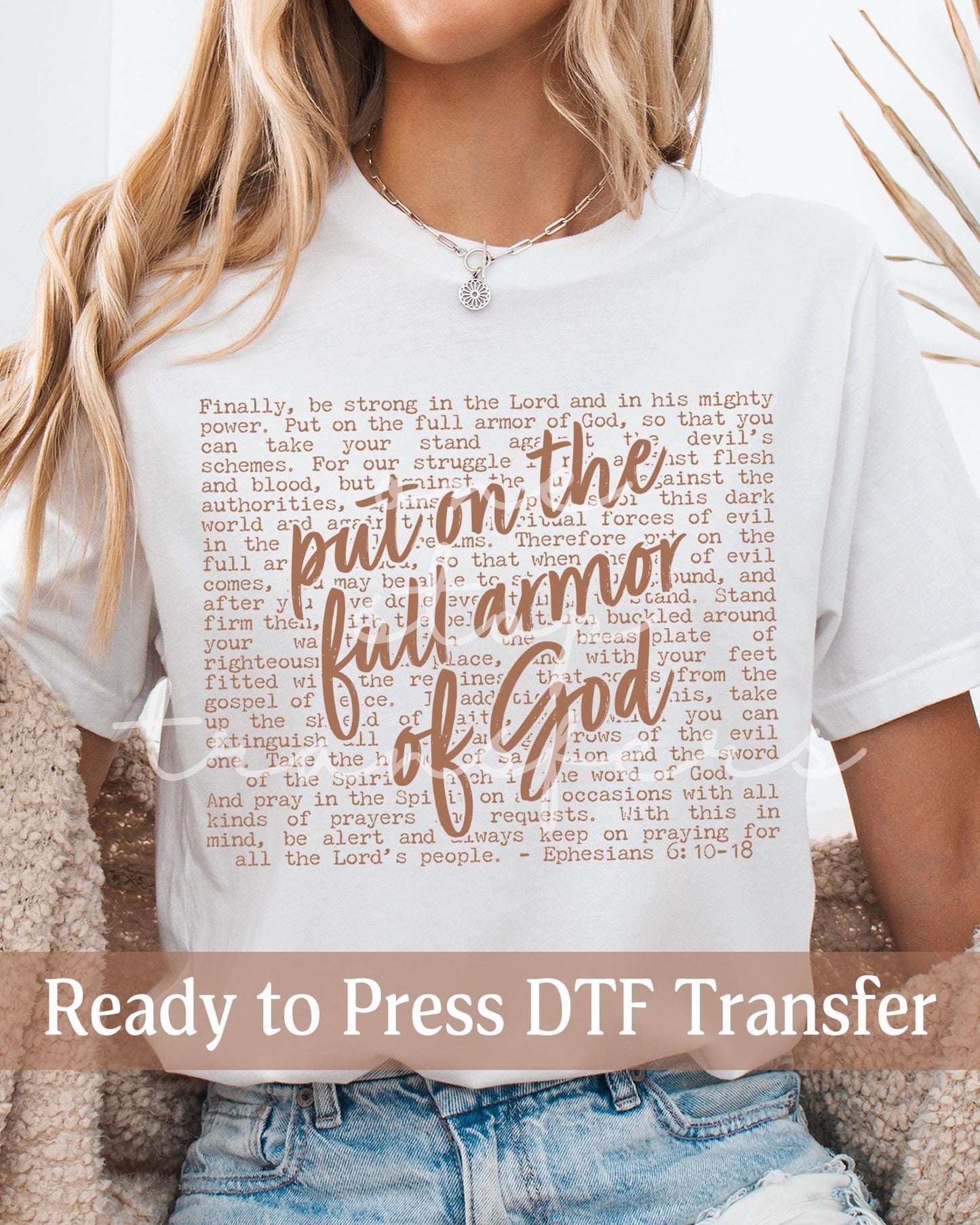 Put On the Full Armor of God Ephesians 6:10-18 - Ready to Press DTF Transfers