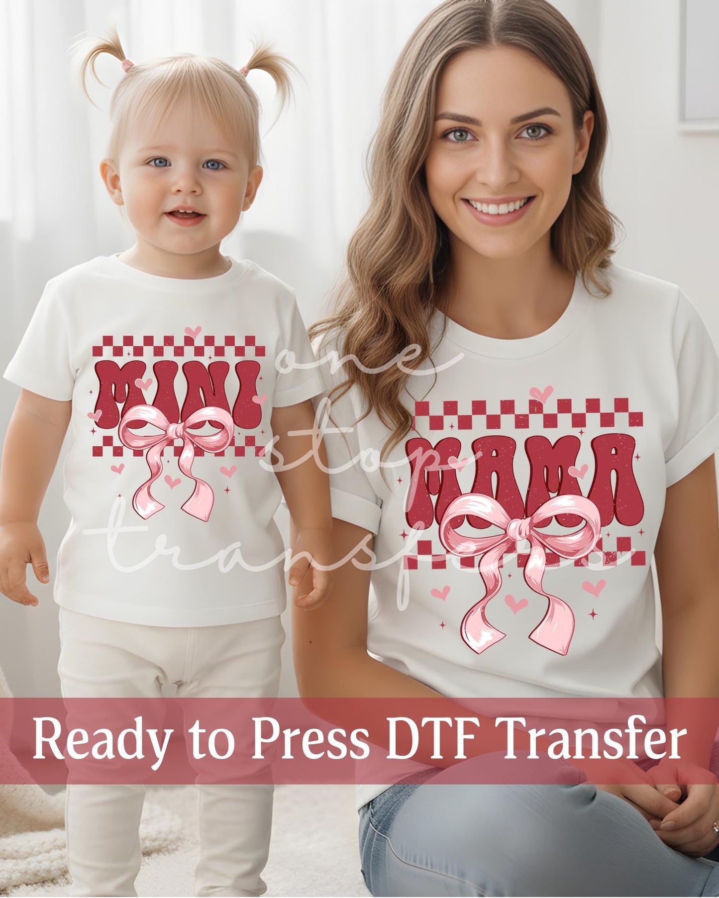 Valentine's Day Coquette Matching Mama and Mini - Ready to Press DTF Transfers
