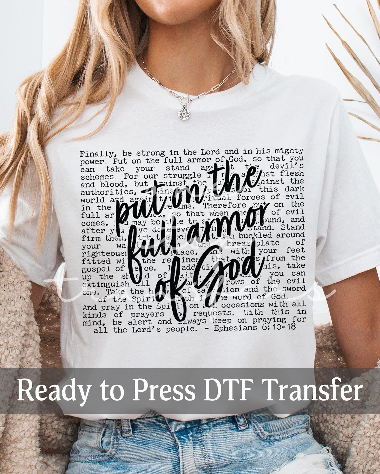 Put On the Full Armor of God Ephesians 6:10-18 - Ready to Press DTF Transfers
