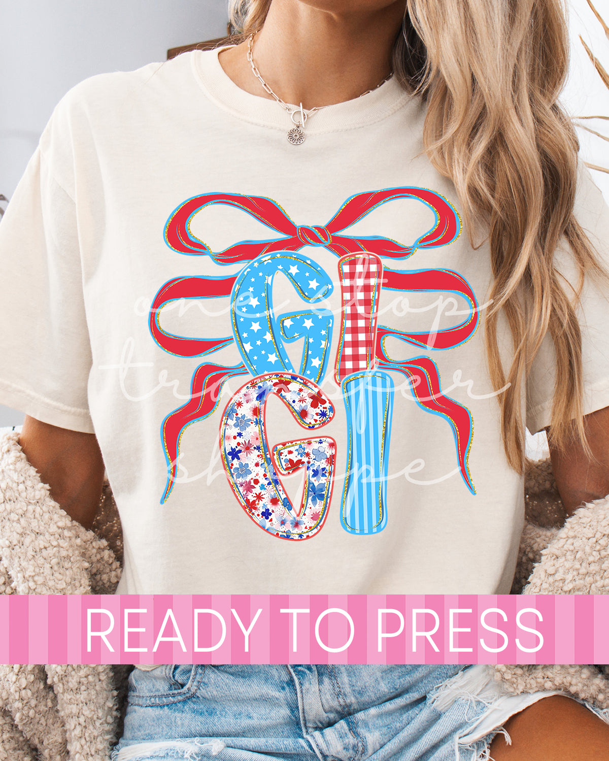 4th of July Preppy Floral Coquette Mama, Mimi, Nana, Gigi - Ready to Press DTF Transfers