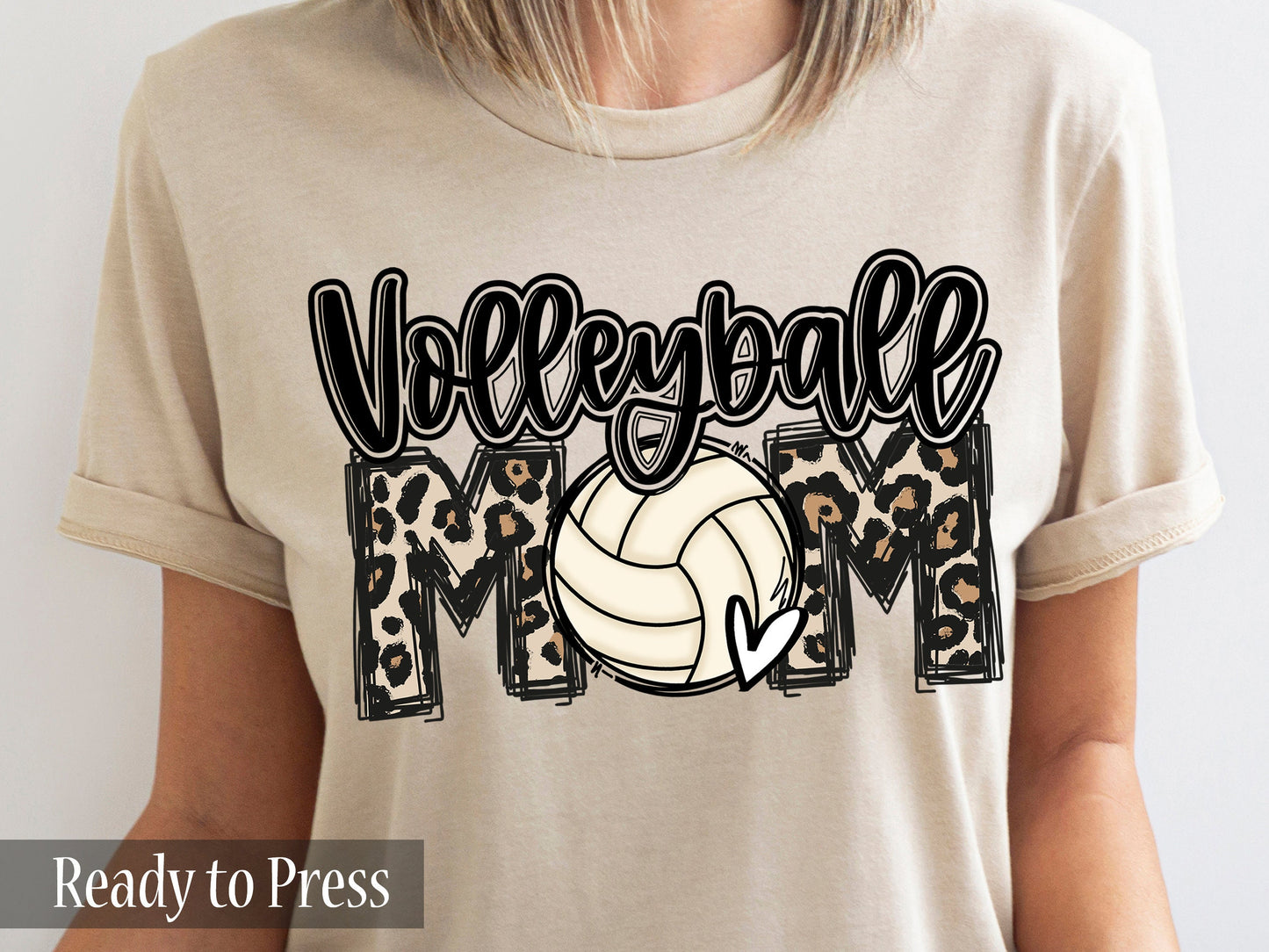 Leopard Print Volleyball Mom - Ready to Press DTF Transfers
