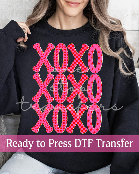Valentine's Day Stacked XOXO - Ready to Press DTF Transfers