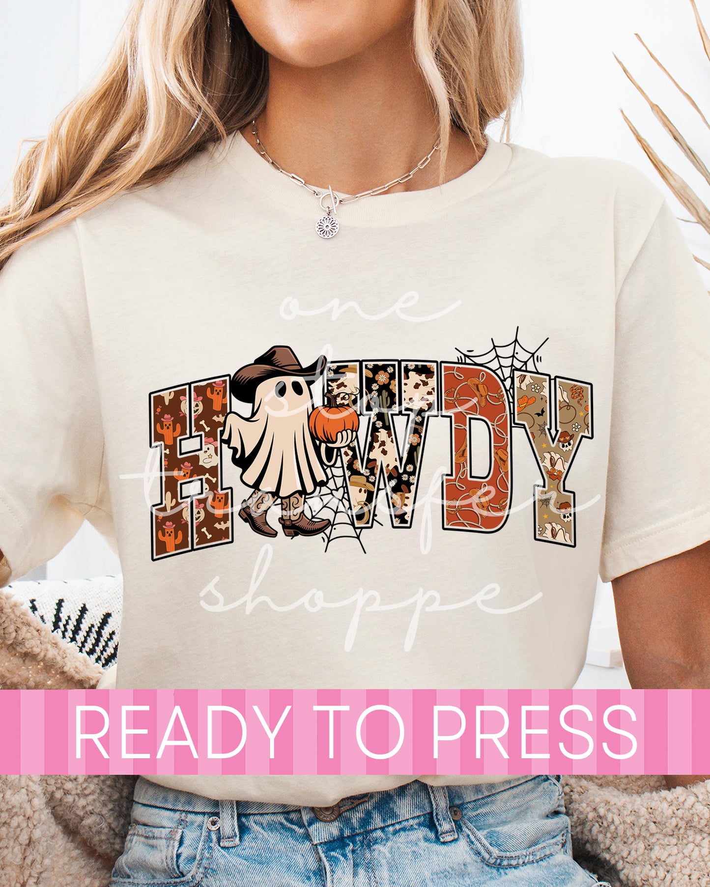 Western Howdy Ghost - Ready to Press DTF Transfers