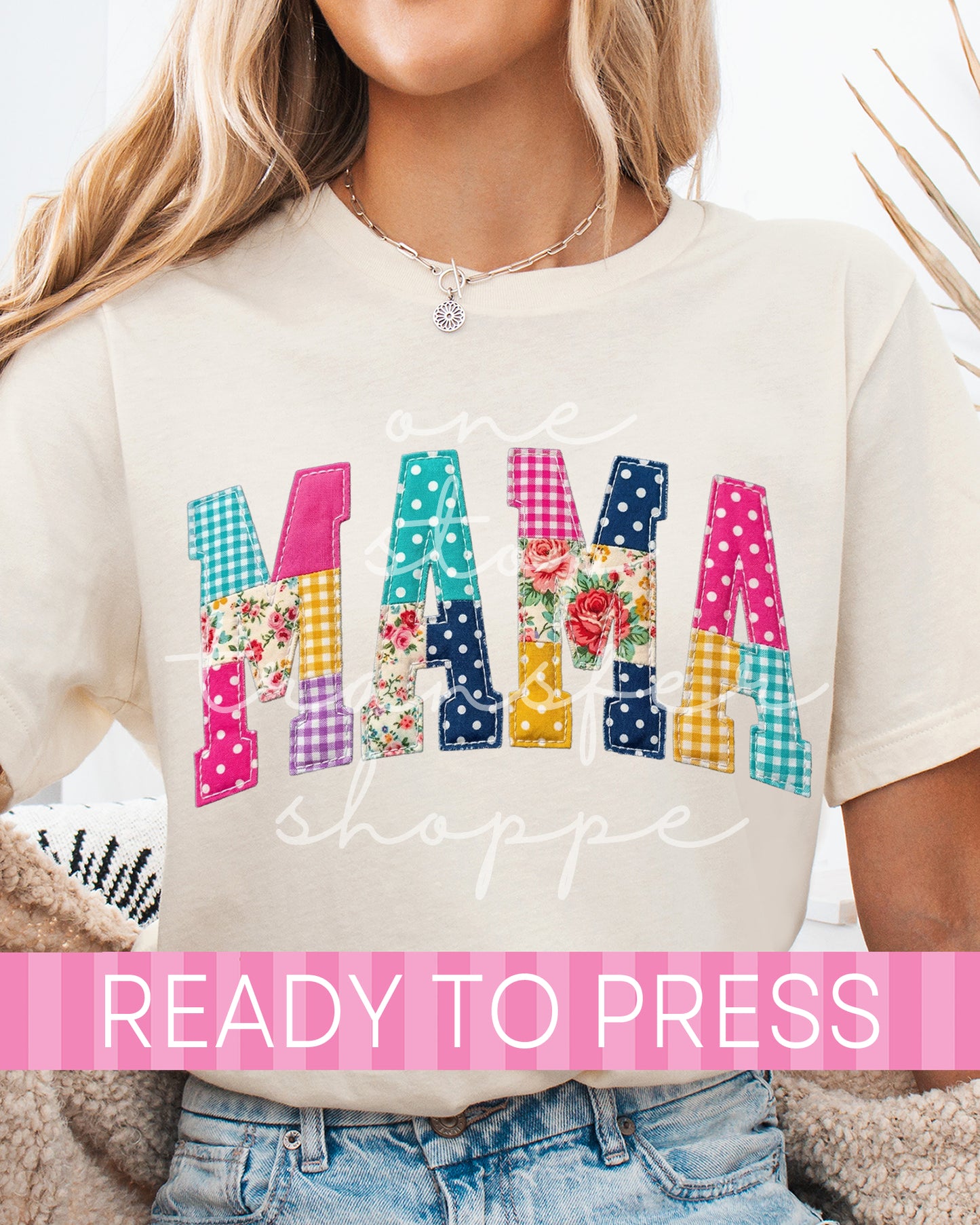 Floral Patchwork Mama Nana Mimi Gigi DTF Transfer - Ready to Press DTF Transfers