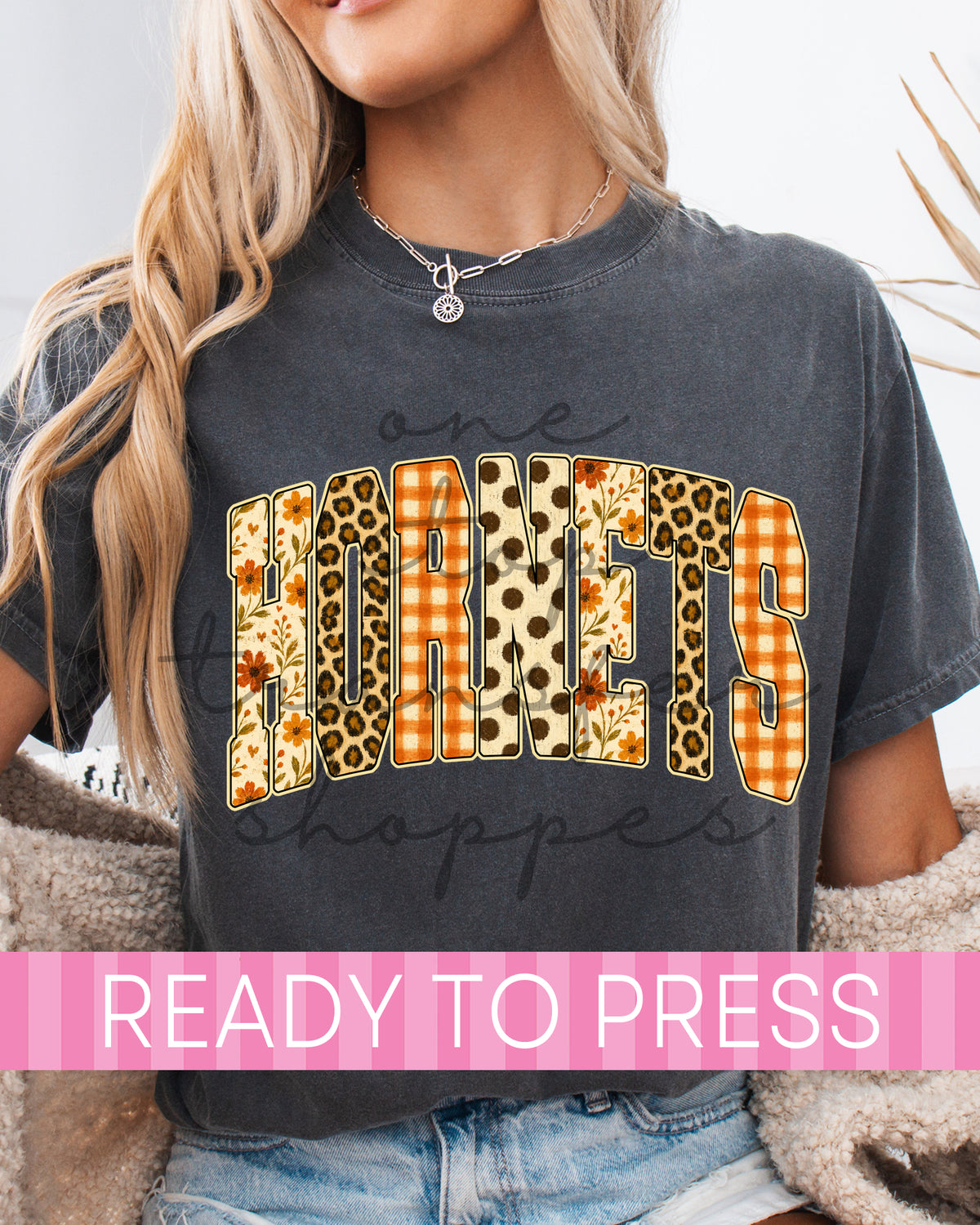 Gingham Fall Varsity HORNETS - Ready to Press DTF Transfers