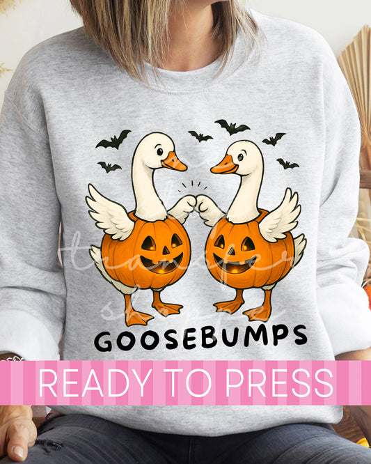 Halloween Jack O Lantern Goose Bumps - Ready to Press DTF Transfers