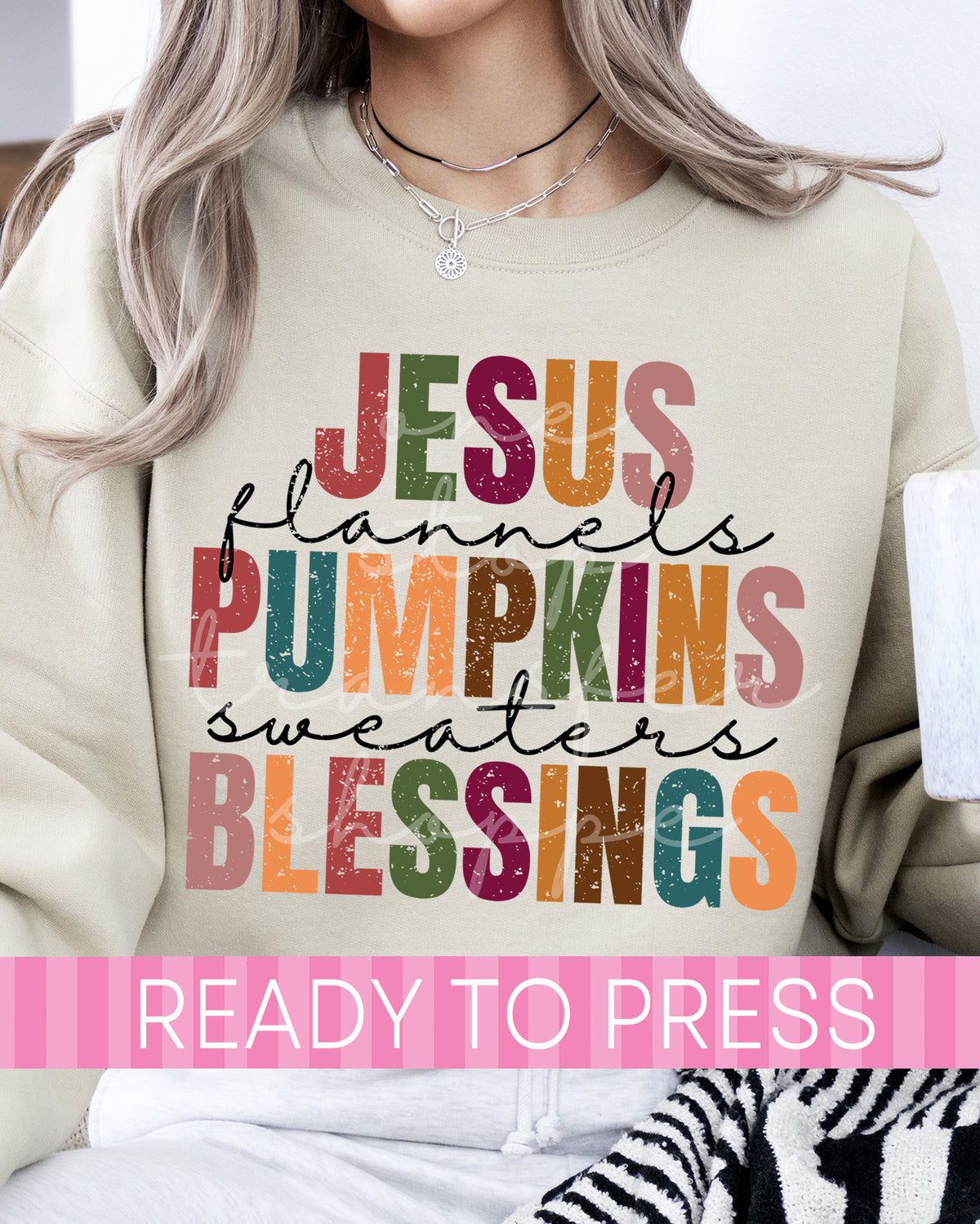 Jesus Flannels Pumpkins Sweaters Blessings - Ready to Press DTF Transfers