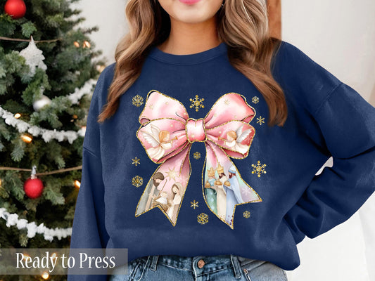 Coquette Christmas Three Wise Men Nativity Away In A Manger - Ready to Press DTF Transfers