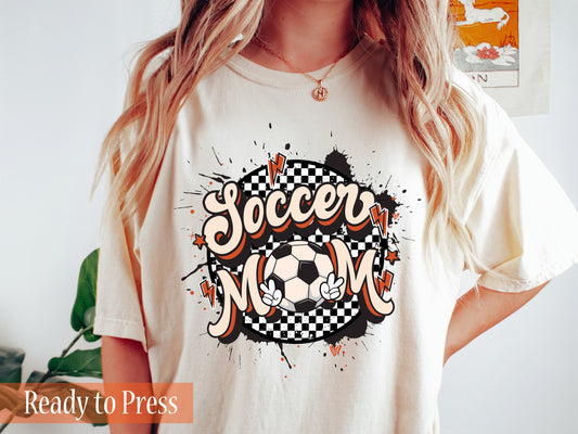 Retro Checker Soccer Mom - Ready to Press DTF Transfers