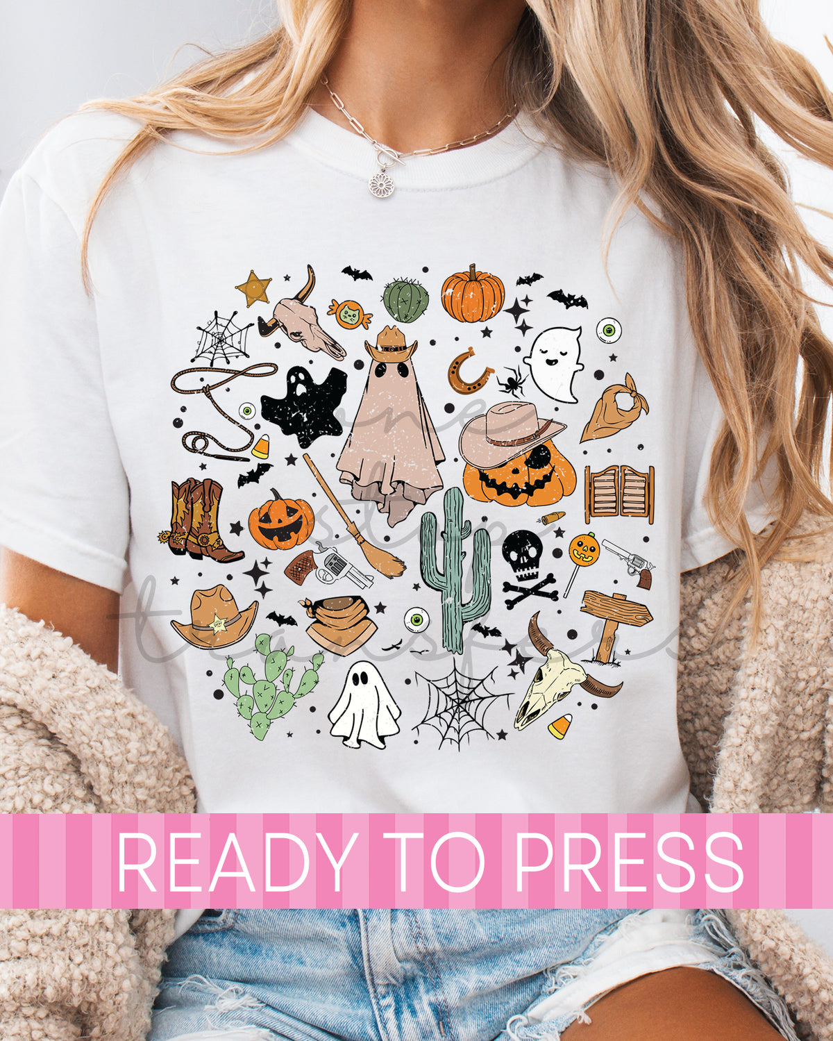 Country Western Ghost Icons - Ready to Press DTF Transfers