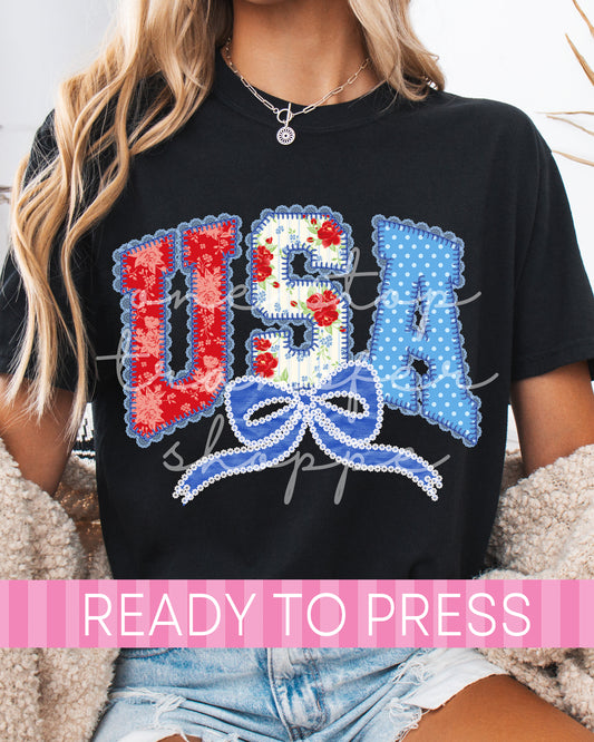 Shabby Chic Coquette USA - Ready to Press DTF Transfers