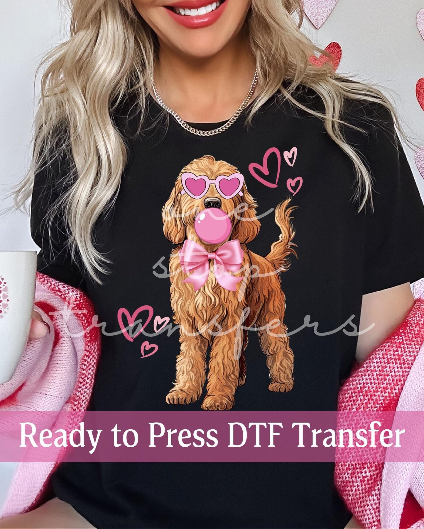 Valentine's Day Doodle with Glasses - Ready to Press DTF Transfers