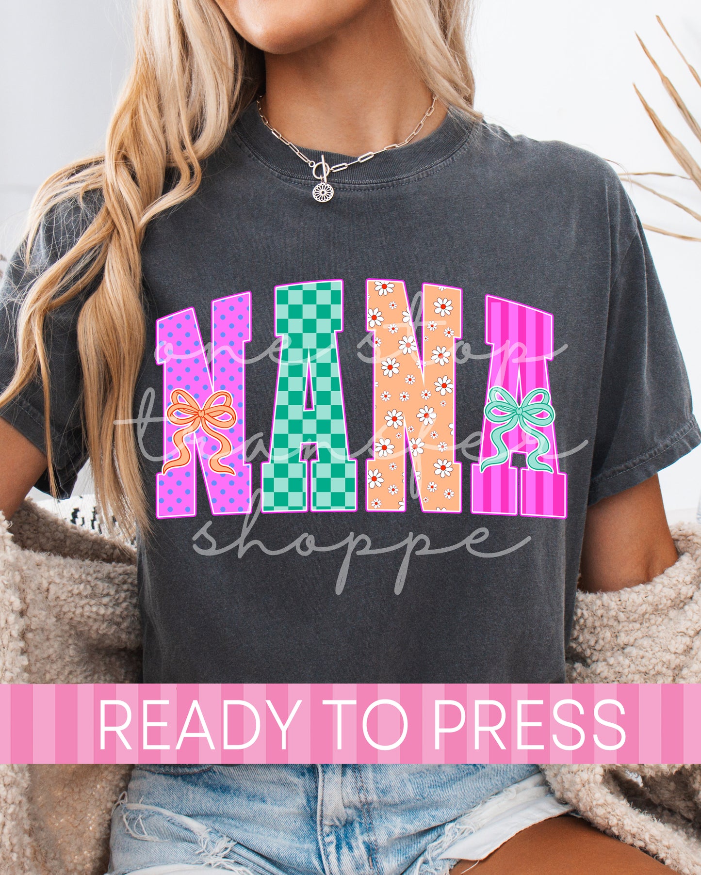 Neon Coquette Mama Nana Mimi Gigi DTF Transfer - Ready to Press DTF Transfers