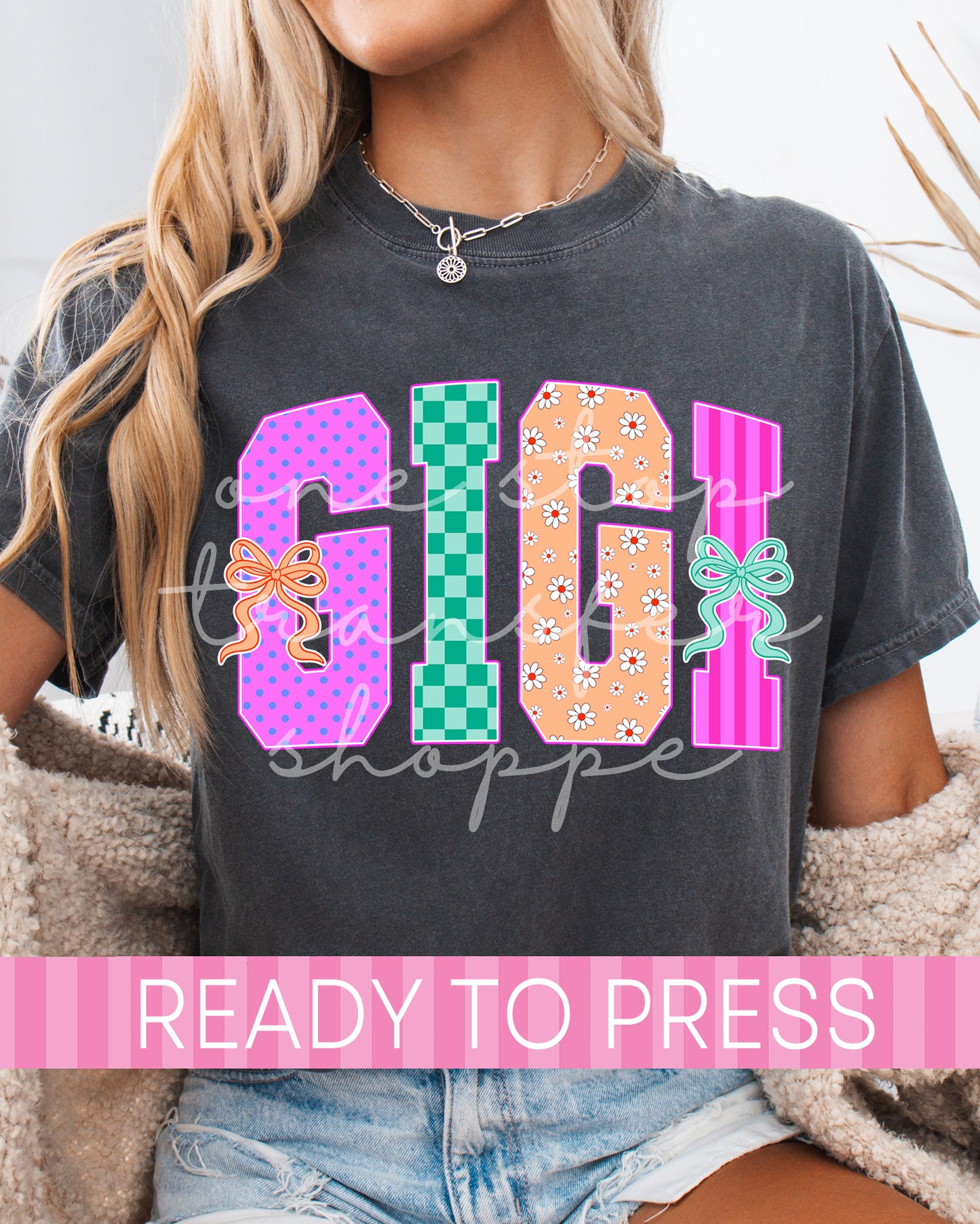 Neon Coquette Mama Nana Mimi Gigi DTF Transfer - Ready to Press DTF Transfers