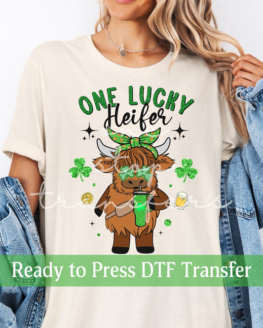 One Lucky Heifer - Ready to Press DTF Transfers