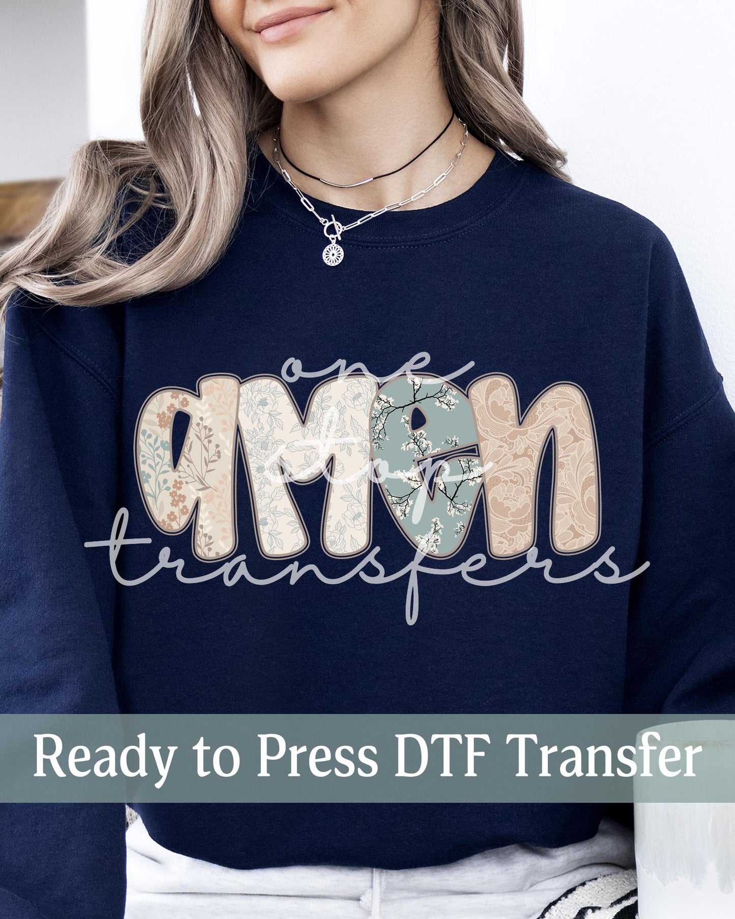Muted Boho Floral AMEN - Ready to Press DTF Transfers