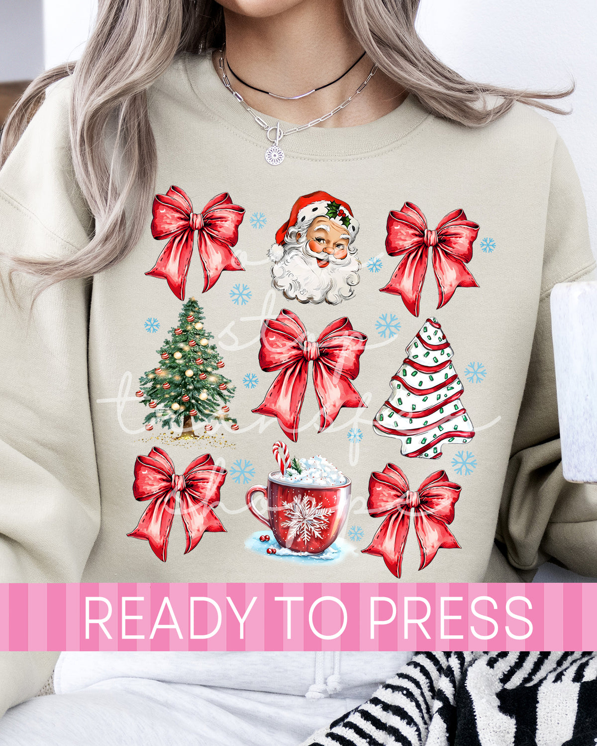 Coquette Christmas Holiday Collage - Ready to Press DTF Transfers