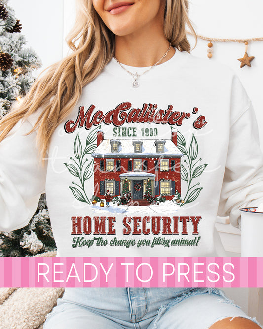 Christmas Home Security - Ready to Press DTF Transfers