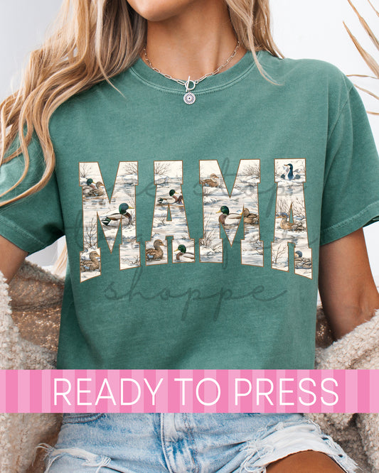 Varsity Mallard Duck Hunting MAMA - Ready to Press DTF Transfers