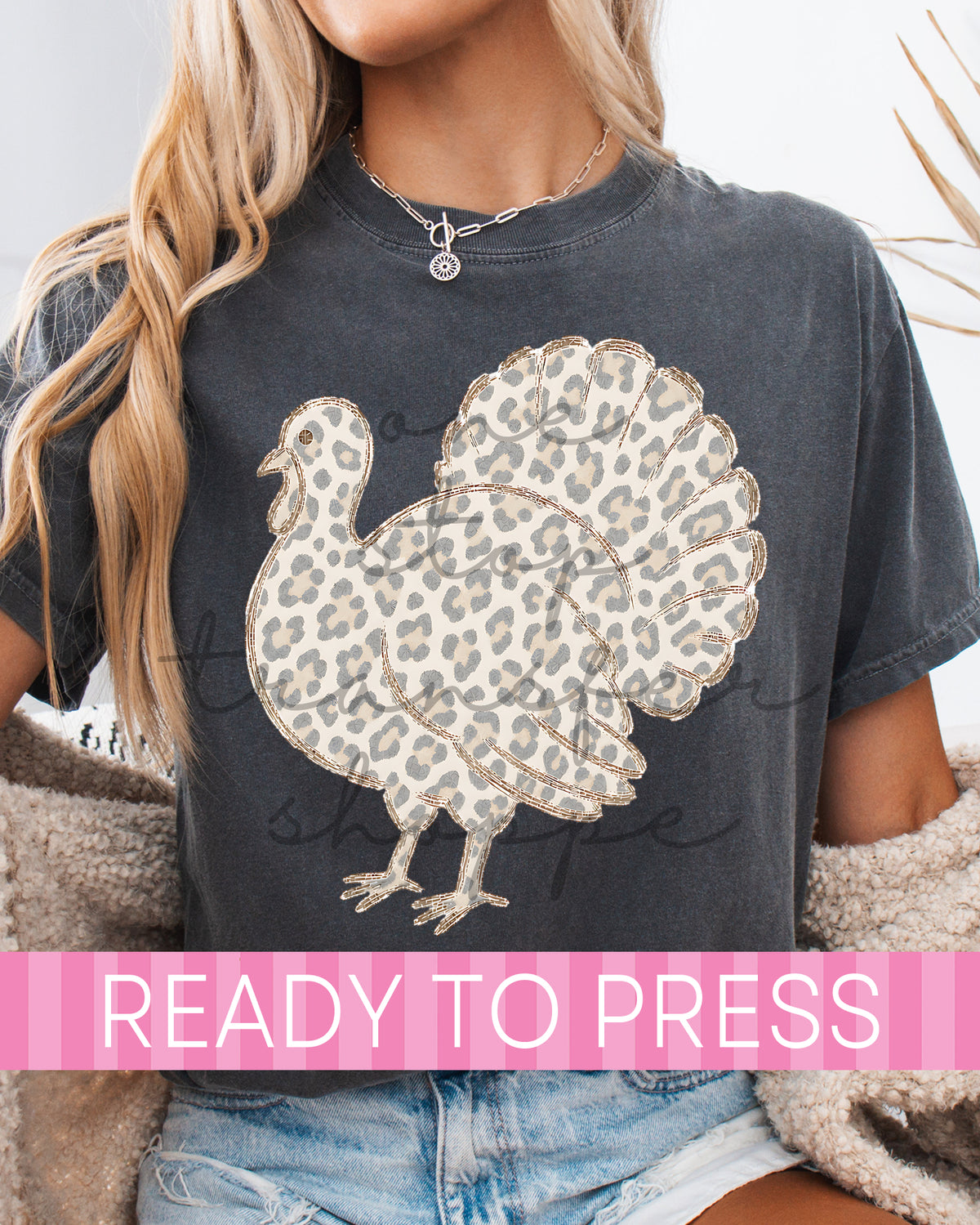 Neutral Leopard Thanksgiving Turkey - Ready to Press DTF Transfers