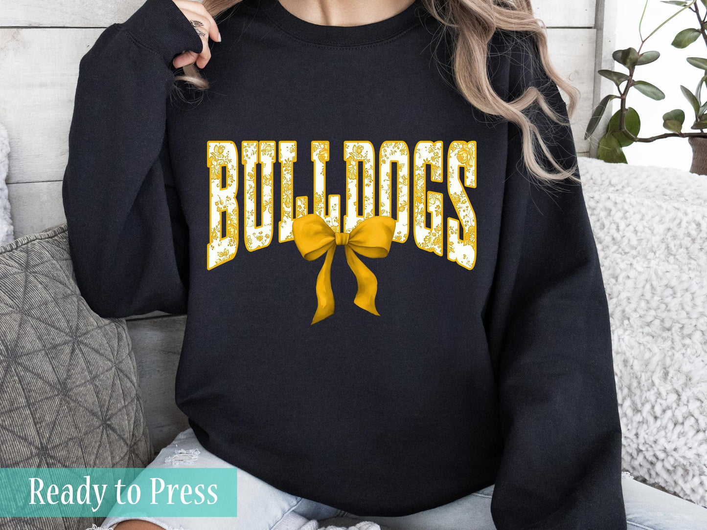 Coquette Chinoiserie Varsity Bulldogs - Ready to Press DTF Transfers