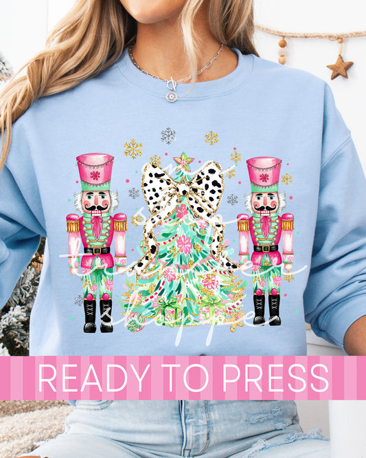 Double Nutcracker Soldiers Christmas Tree - Ready to Press DTF Transfers