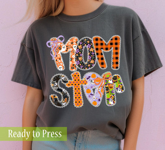 Coquette Halloween Lace Momster - Ready to Press DTF Transfers