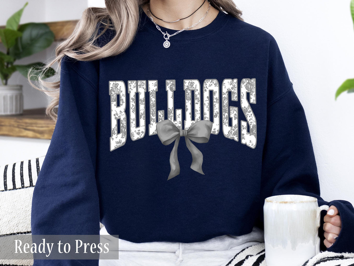 Coquette Chinoiserie Varsity Bulldogs - Ready to Press DTF Transfers