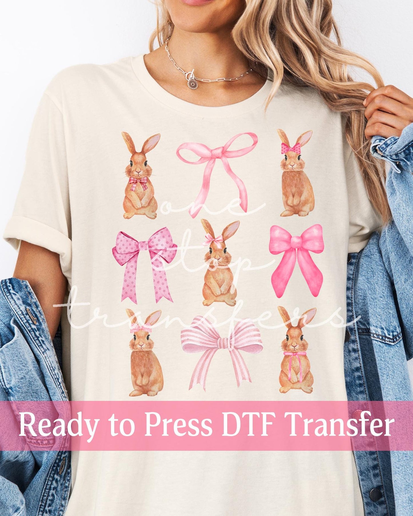 Coquette Easter Bunnies - Ready to Press DTF Transfers
