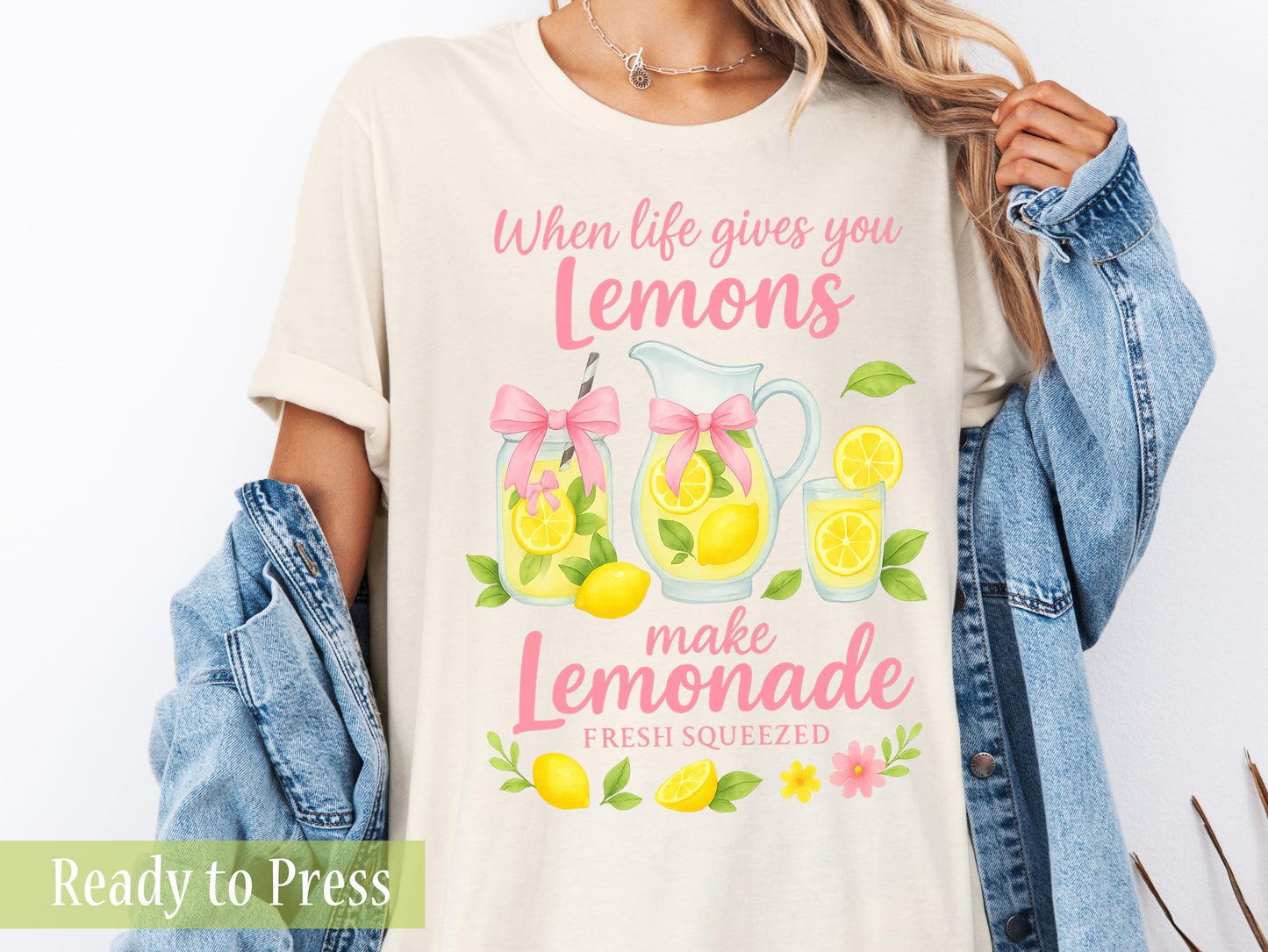 Pink Coquette When Life Gives You Lemons Make Lemonade - Ready to Press DTF Transfers