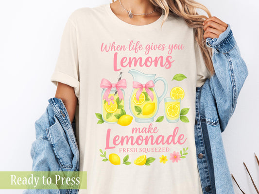 Pink Coquette When Life Gives You Lemons Make Lemonade - Ready to Press DTF Transfers