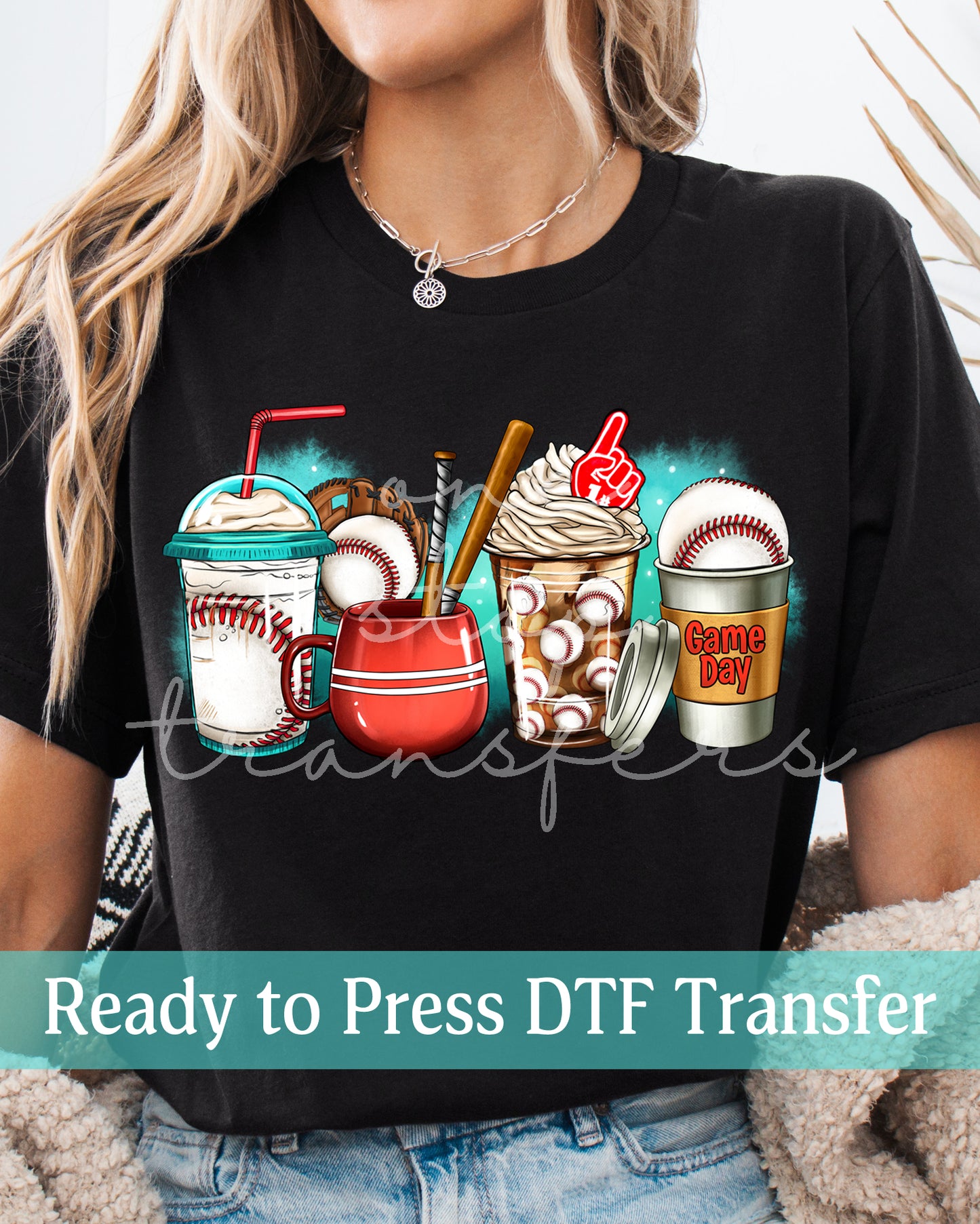 Game Day Baseball Coffee Cups - Ready to Press DTF Transfers