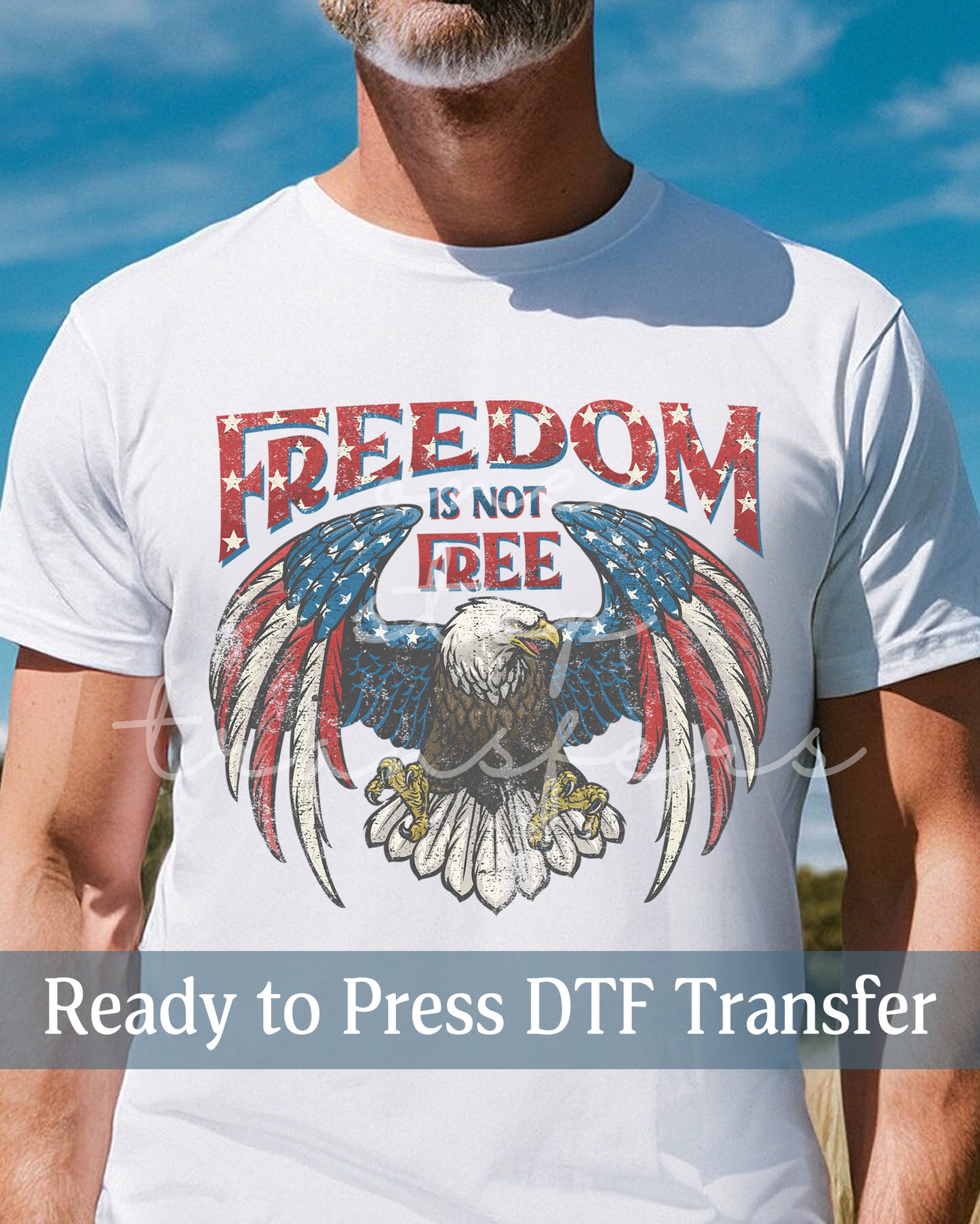 Freedom Is Not Free American Eagle - Ready to Press DTF Transfers